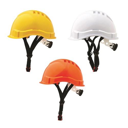 Pro Choice Airborne Hard Hat Vented Micro Peak, 6 Point Ratchet Harness - HHV6MP PPE Pro Choice WHITE  